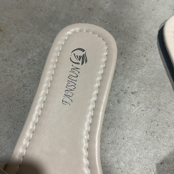 PEARLED DRESSY SLIDES/SANDALS - Picture 3 of 7